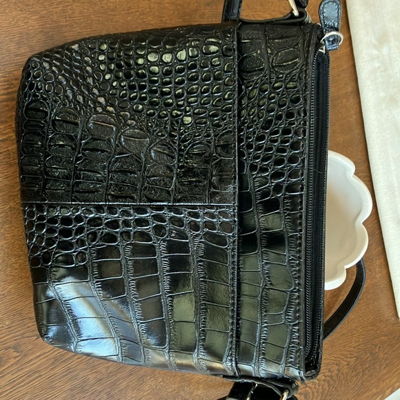 Giani Bernini crocodile look shoulder bag and matching wallet, perfect condition - Picture 7 of 11